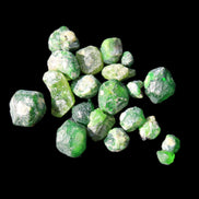 Green Garnets from Pakistan approx. 20-60 tiny crystals 10g in sunlight - Rocks and Things Store