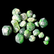 Green Garnets from Pakistan approx. 20-60 tiny crystals 10g in sunlight - Rocks and Things Store