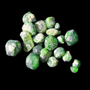 Green Garnets from Pakistan approx. 20-60 tiny crystals 10g in sunlight - Rocks and Things Store
