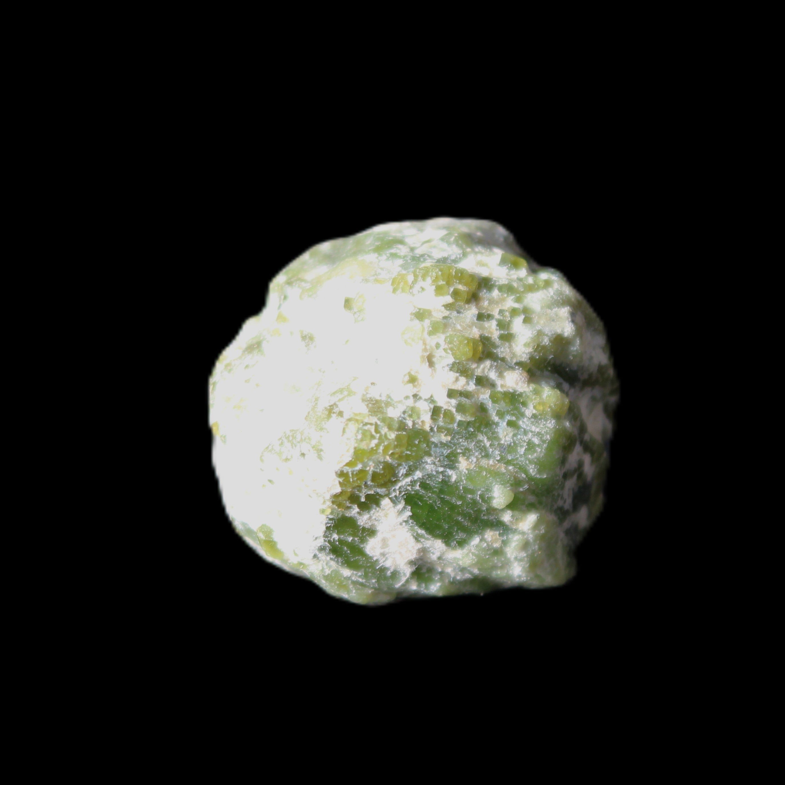Green Garnet from Pakistan 25*21mm crystal 21g in sunlight - Rocks and Things Store