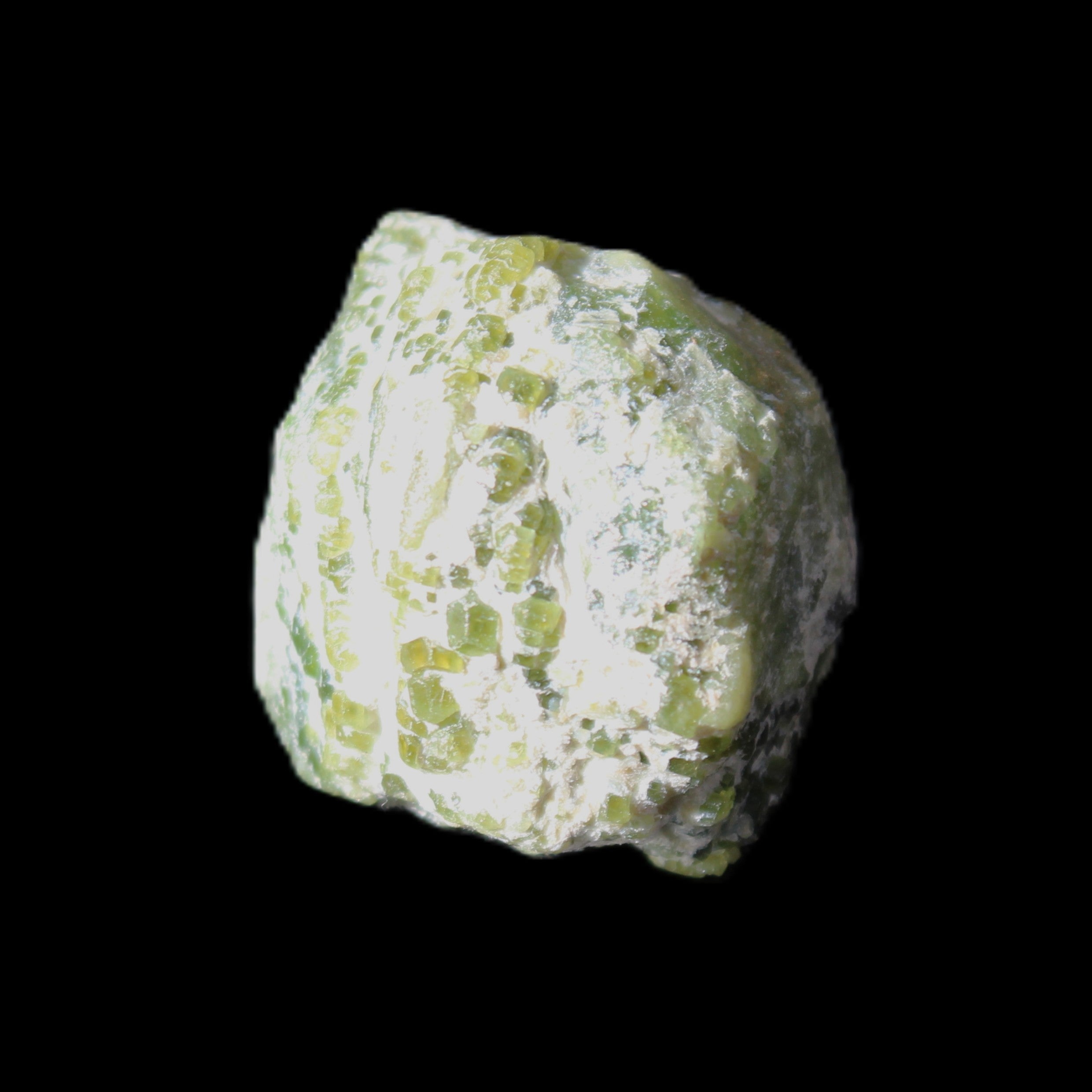Green Garnet from Pakistan 25*21mm crystal 21g in sunlight - Rocks and Things Store