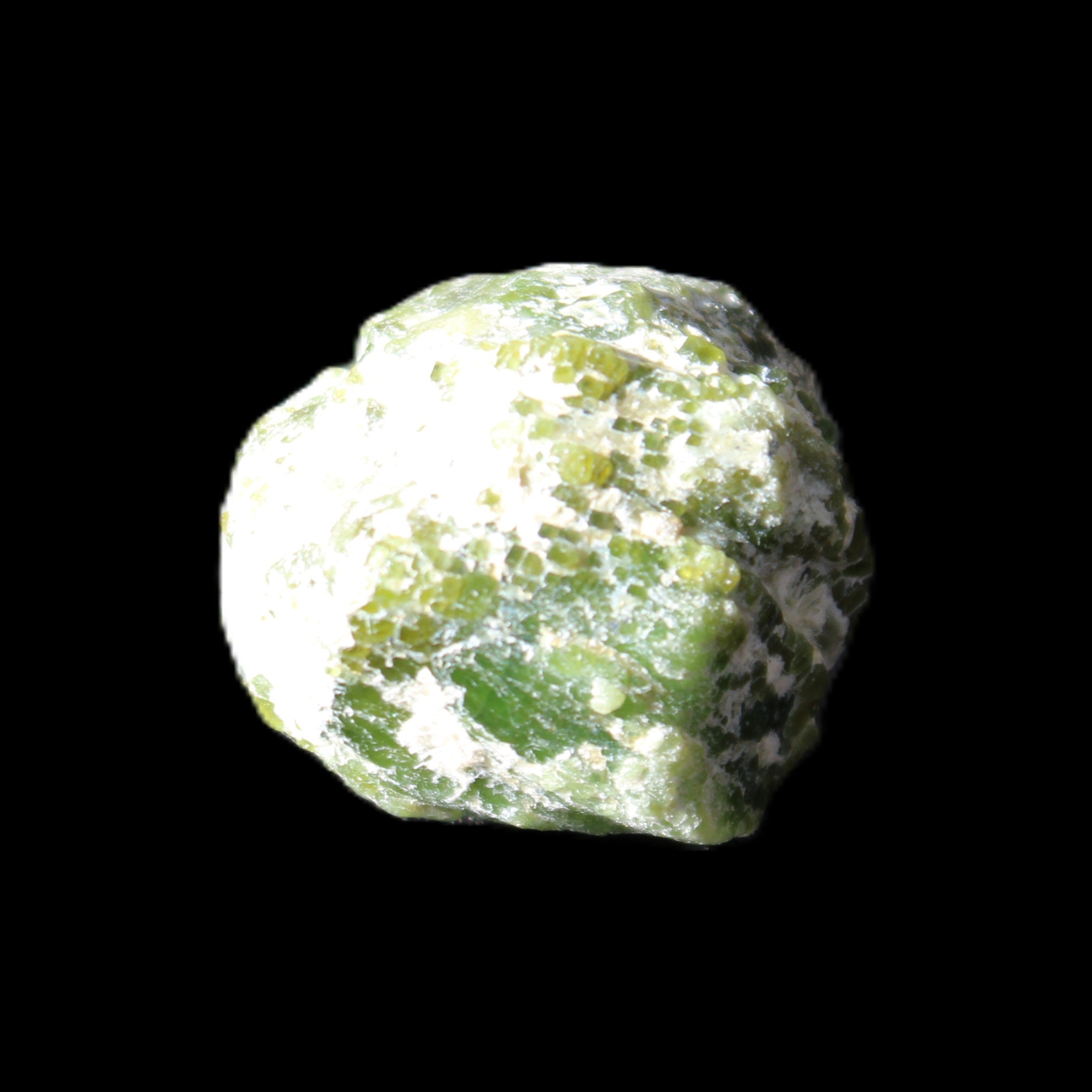 Green Garnet from Pakistan 25*21mm crystal 21g in sunlight - Rocks and Things Store