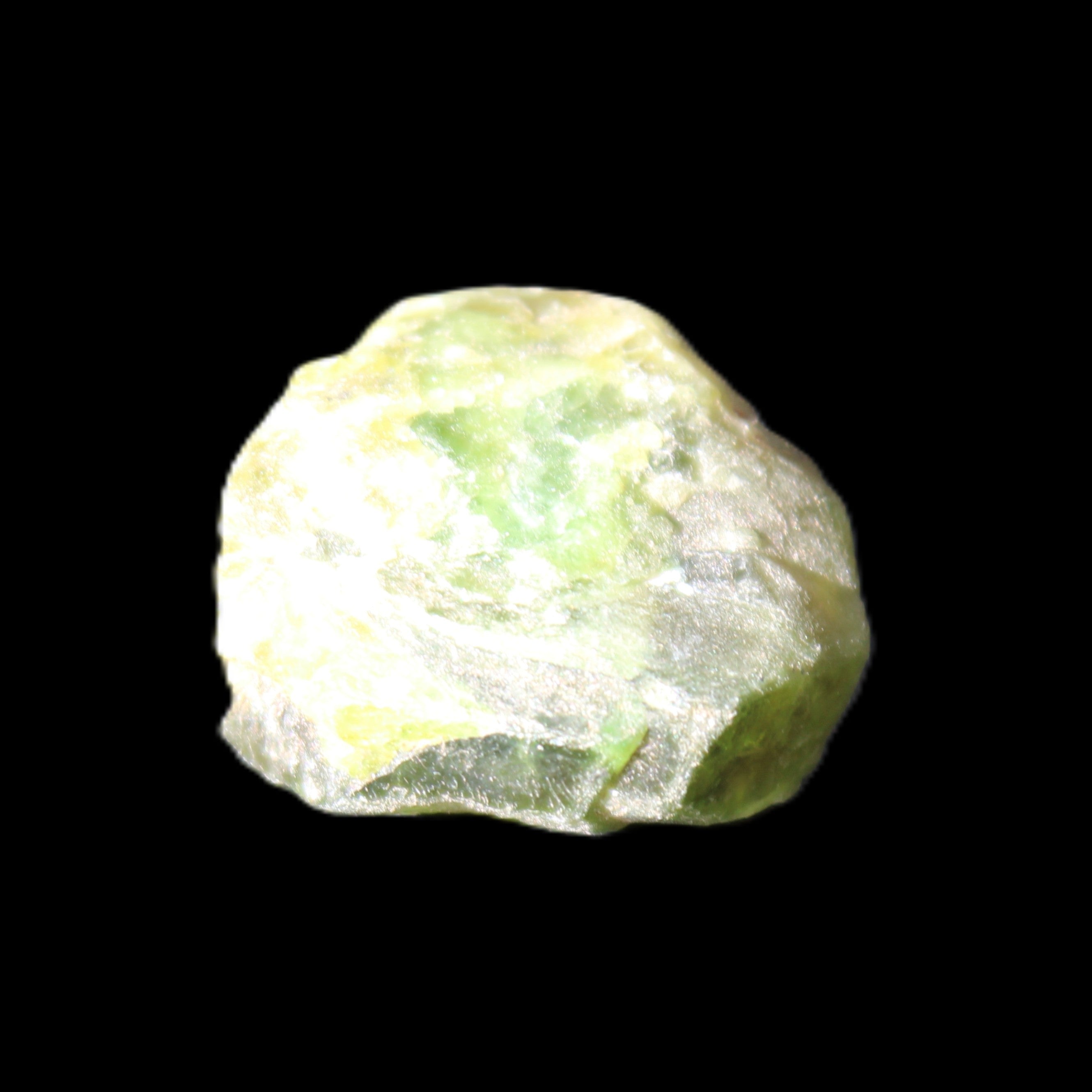 Green Garnet from Pakistan 22*20*11mm crystal 14.2g in sunlight - Rocks and Things Store