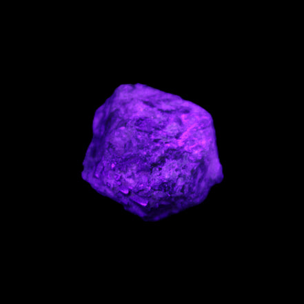 Green Garnet from Pakistan 19*21*14mm crystal 13.3g in UV light - Rocks and Things Store