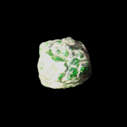Green Garnet from Pakistan 19*21*14mm crystal 13.3g in sunlight - Rocks and Things Store