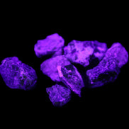 Green Garnet from Pakistan 10 tiny crystals 14.3g in UV light - Rocks and Things Store
