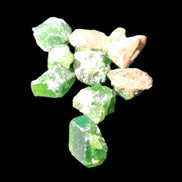 Green Garnet from Pakistan 10 tiny crystals 14.3g in sunlight - Rocks and Things Store
