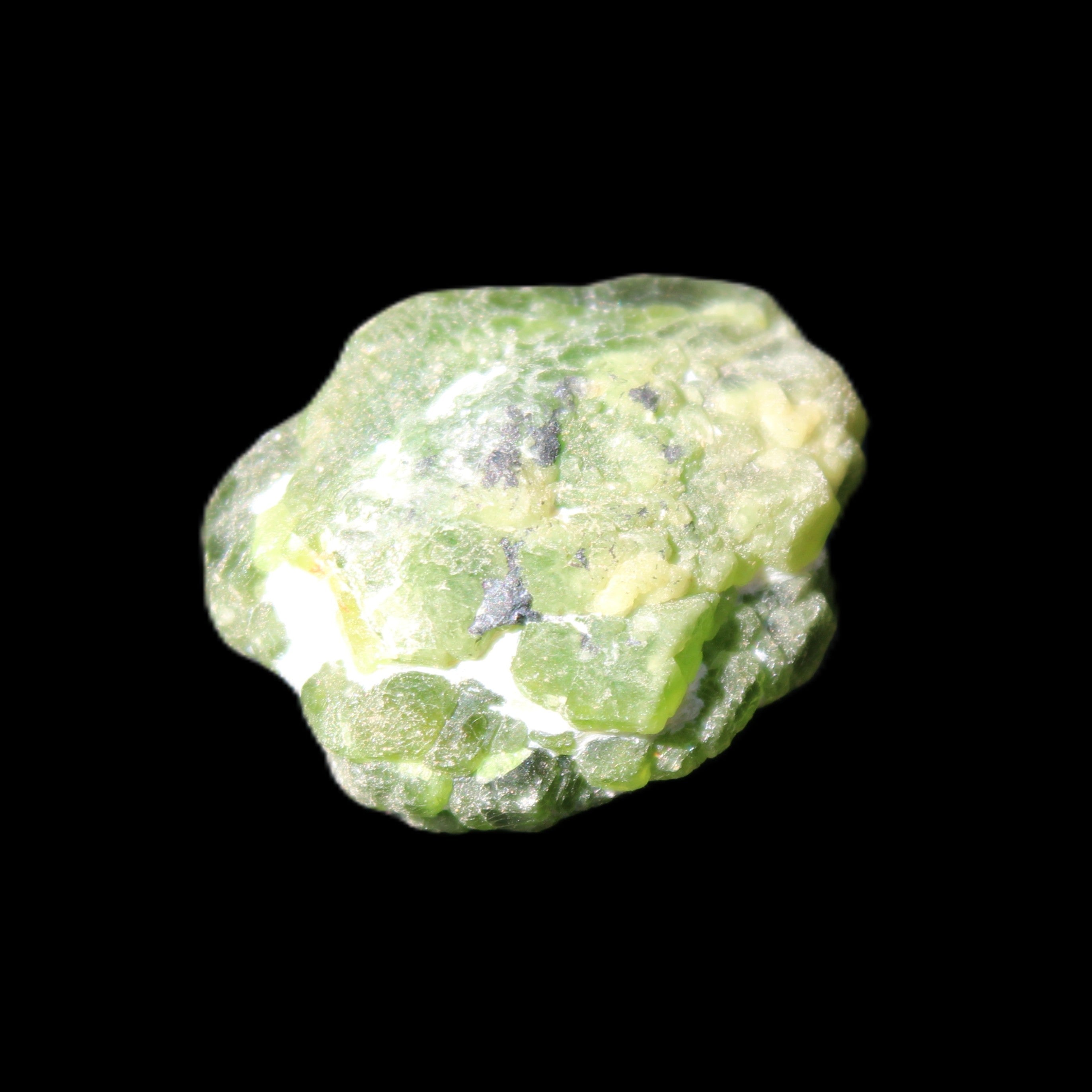 Green Garnet from Pakistan 22*18*11mm crystal 11.6g in sunlight - Rocks and Things Store