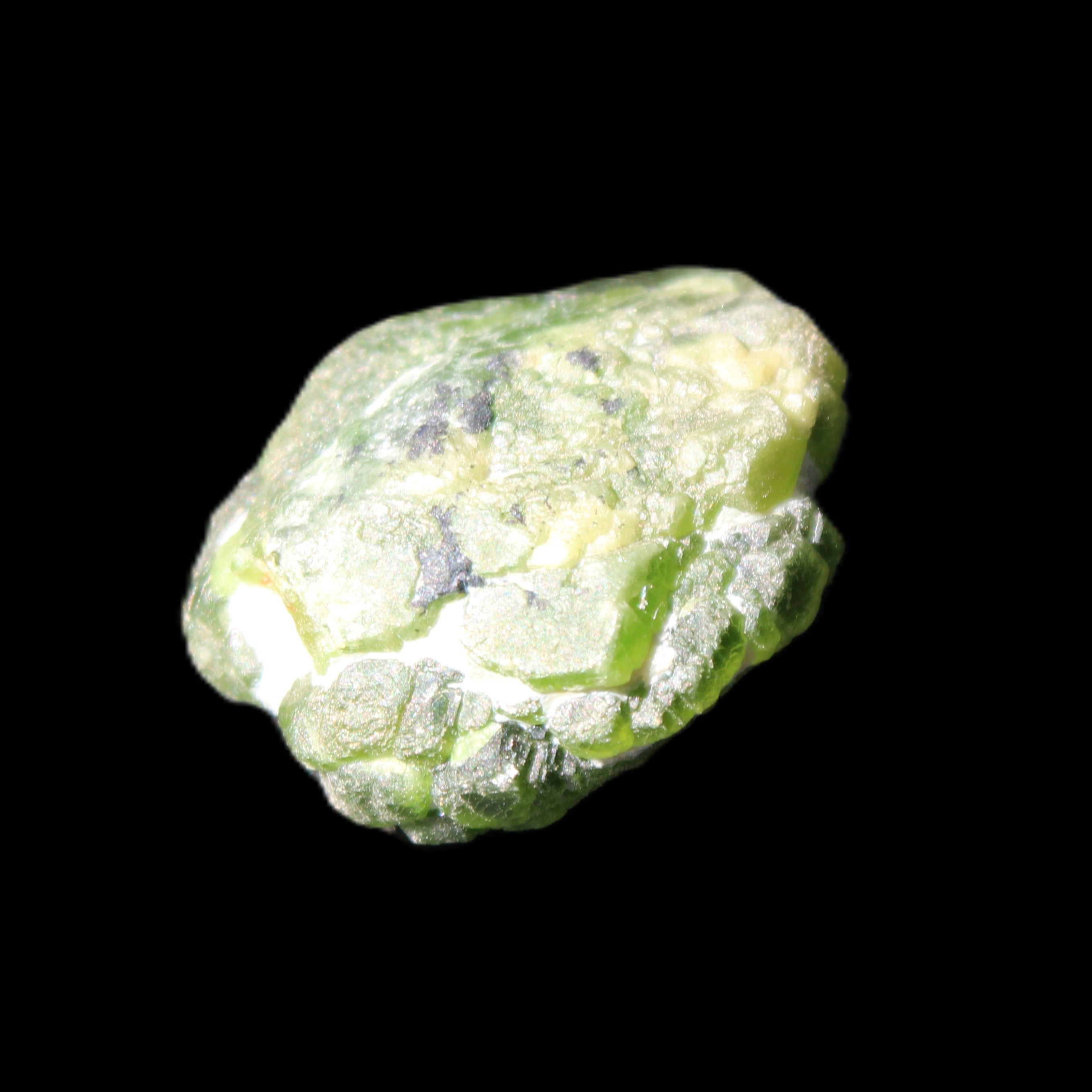 Green Garnet from Pakistan 22*18*11mm crystal 11.6g in sunlight - Rocks and Things Store