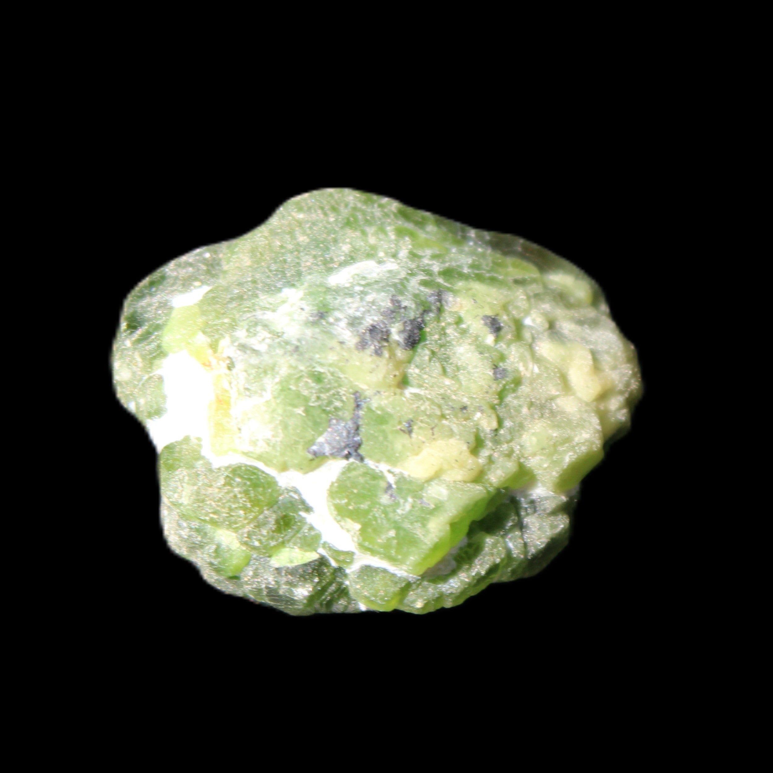 Green Garnet from Pakistan 22*18*11mm crystal 11.6g in sunlight - Rocks and Things Store