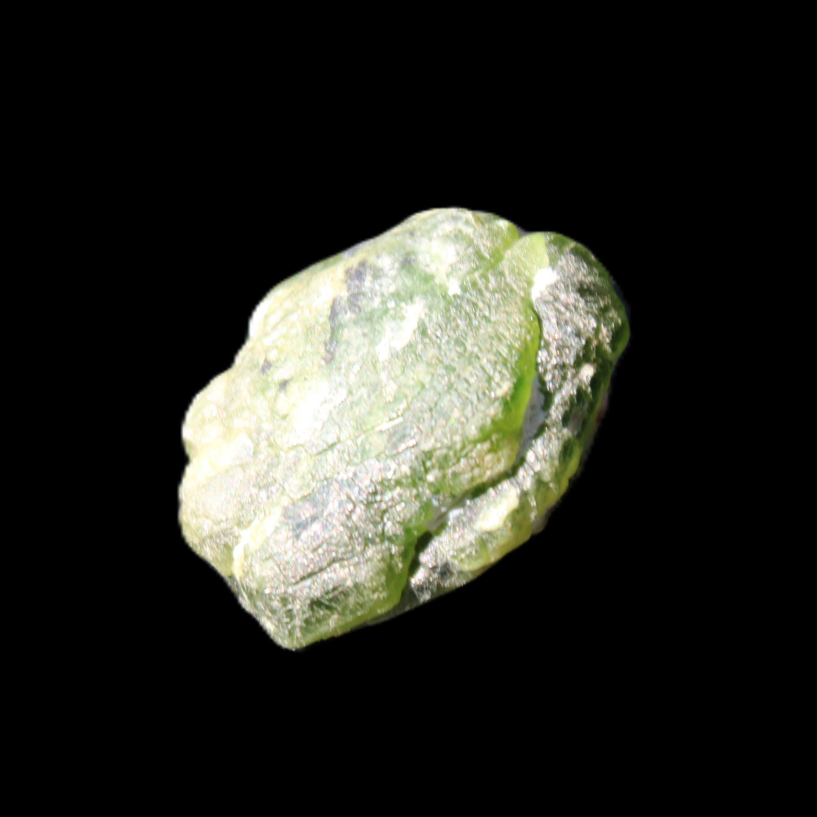 Green Garnet from Pakistan 22*18*11mm crystal 11.6g in sunlight - Rocks and Things Store