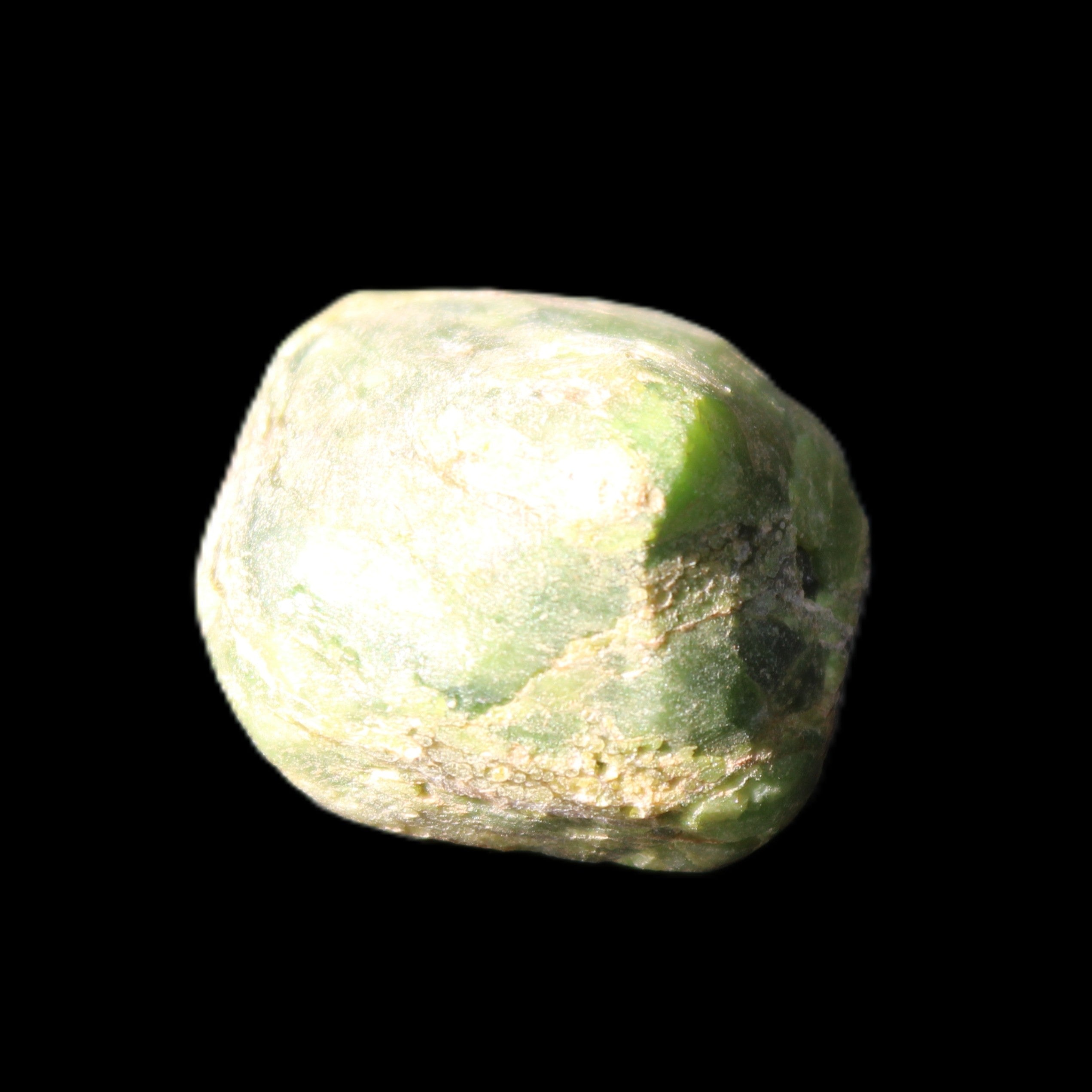Green Garnet from Pakistan 20*14mm crystal 13.3g in sunlight - Rocks and Things Store