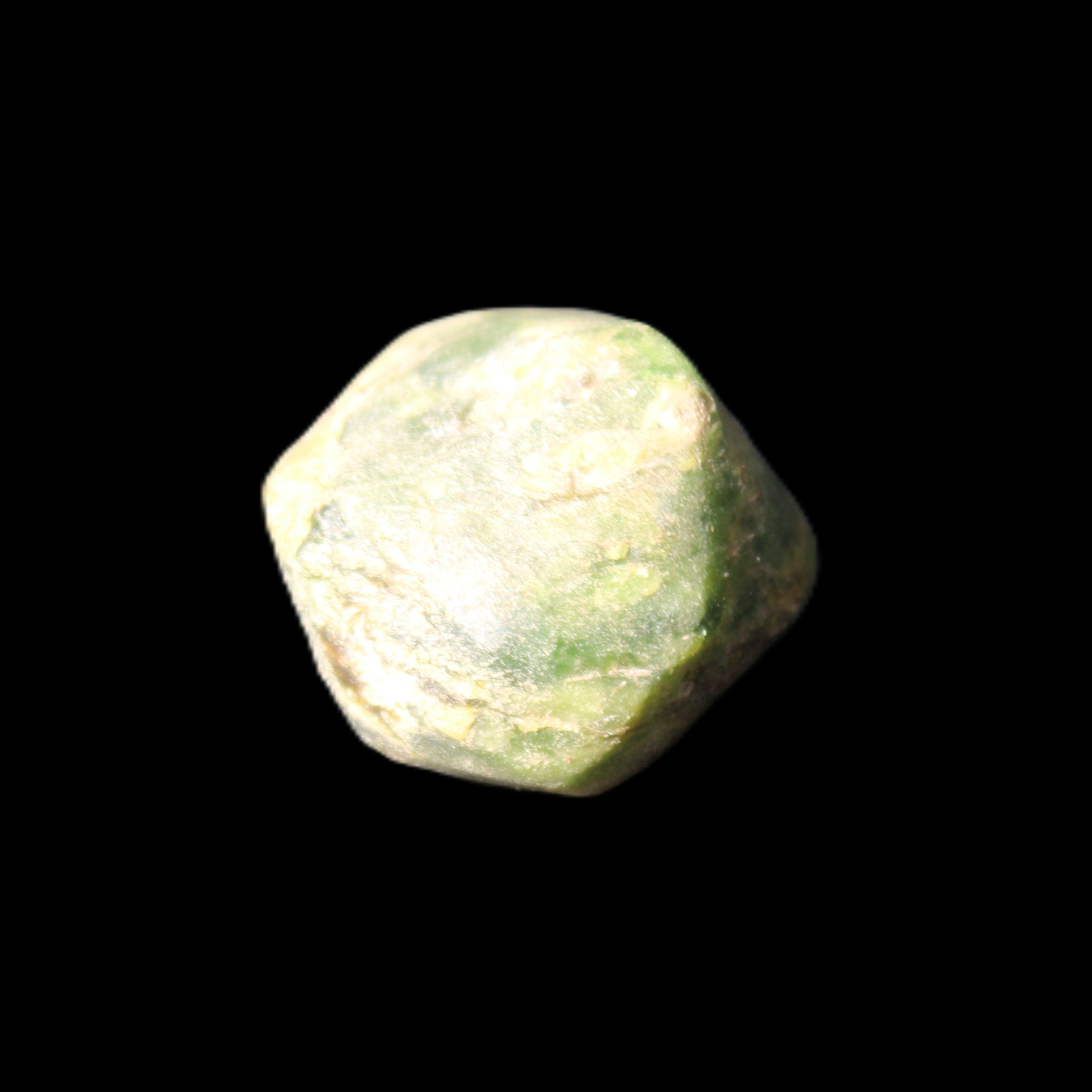 Green Garnet from Pakistan 20*14mm crystal 13.3g in sunlight - Rocks and Things Store