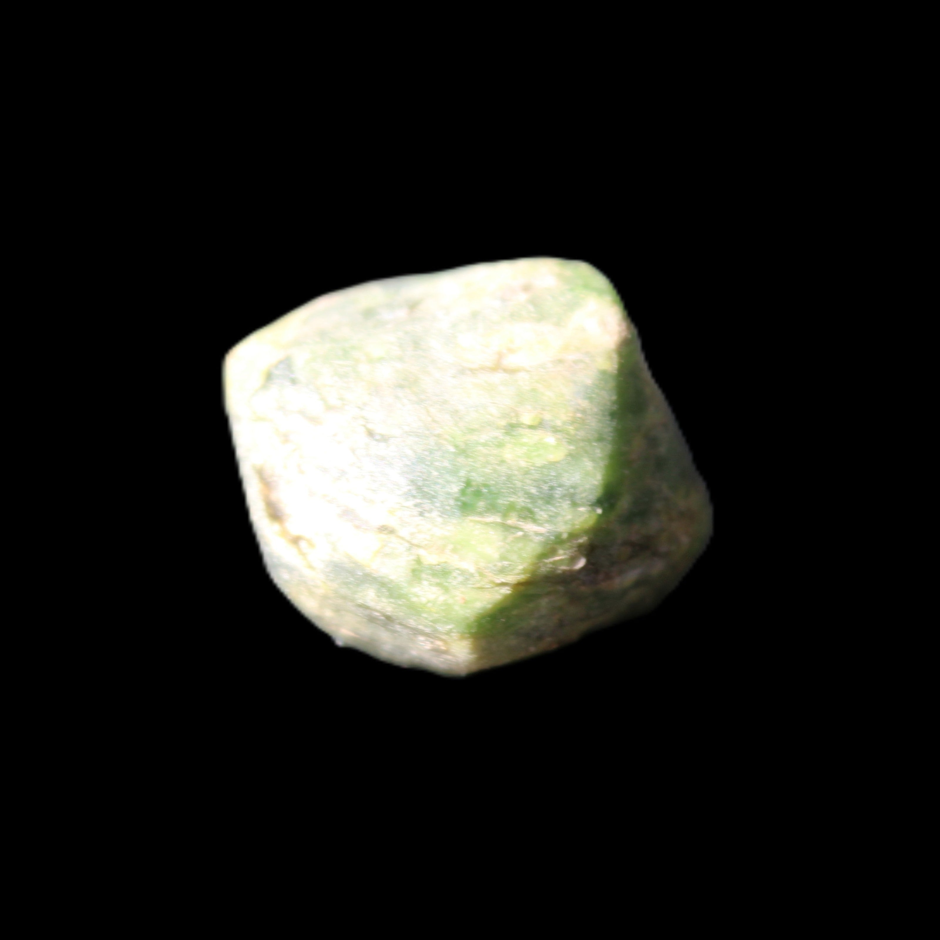 Green Garnet from Pakistan 20*14mm crystal 13.3g in sunlight - Rocks and Things Store