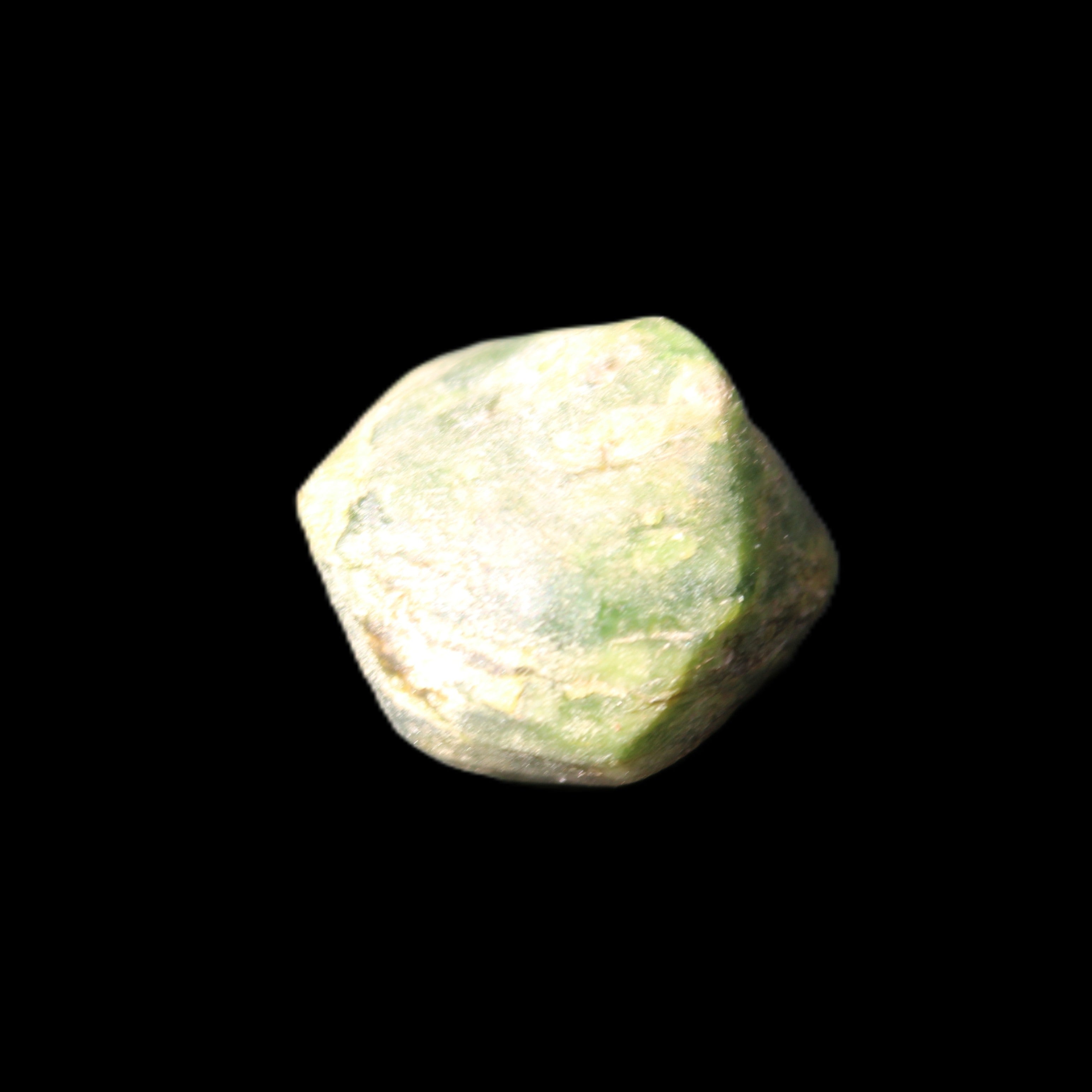 Green Garnet from Pakistan 20*14mm crystal 13.3g in sunlight - Rocks and Things Store