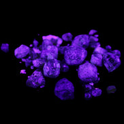 Green Garnet from Pakistan 26 tiny crystals 6.9g in UV light - Rocks and Things Store