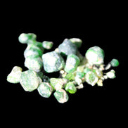 Green Garnet from Pakistan 26 tiny crystals 6.9g in sunlight - Rocks and Things Store