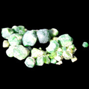Green Garnet from Pakistan 26 tiny crystals 6.9g in sunlight - Rocks and Things Store