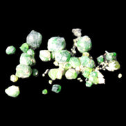 Green Garnet from Pakistan 26 tiny crystals 6.9g in sunlight - Rocks and Things Store