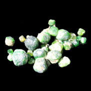 Green Garnet from Pakistan 26 tiny crystals 6.9g in sunlight - Rocks and Things Store