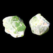 Green Garnet from Pakistan 2 crystals 20/22mm 11.5g in sunlight - Rocks and Things Store