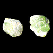 Green Garnet from Pakistan 2 crystals 20/22mm 11.5g in sunlight - Rocks and Things Store