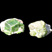 Green Garnet from Pakistan 2 crystals 20mm 12.1g in sunlight - Rocks and Things Store