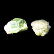Green Garnet from Pakistan 2 crystals 20mm 12.1g in sunlight - Rocks and Things Store