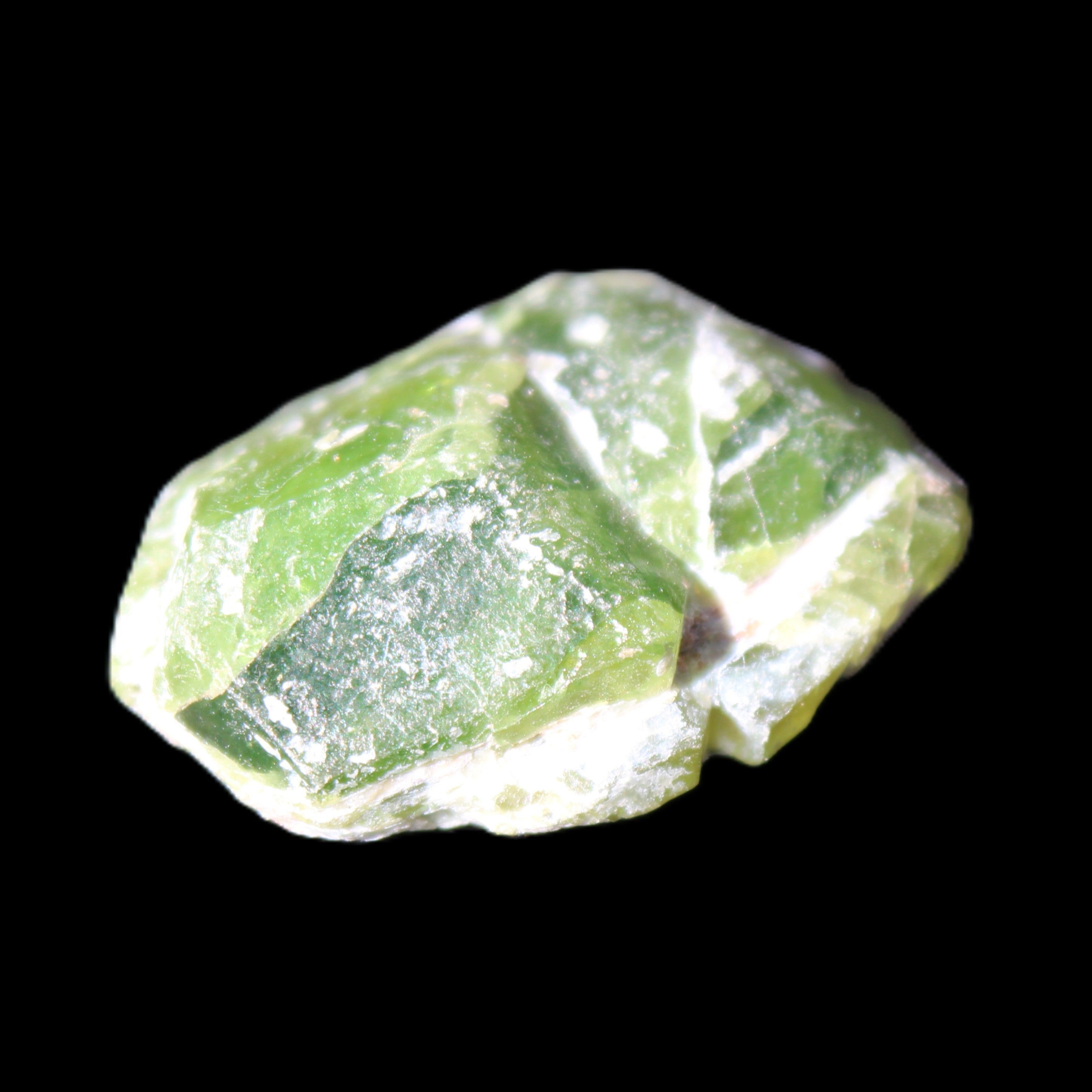 Green Garnet from Pakistan 25*19*9mm crystal 10.0g in sunlight - Rocks and Things Store