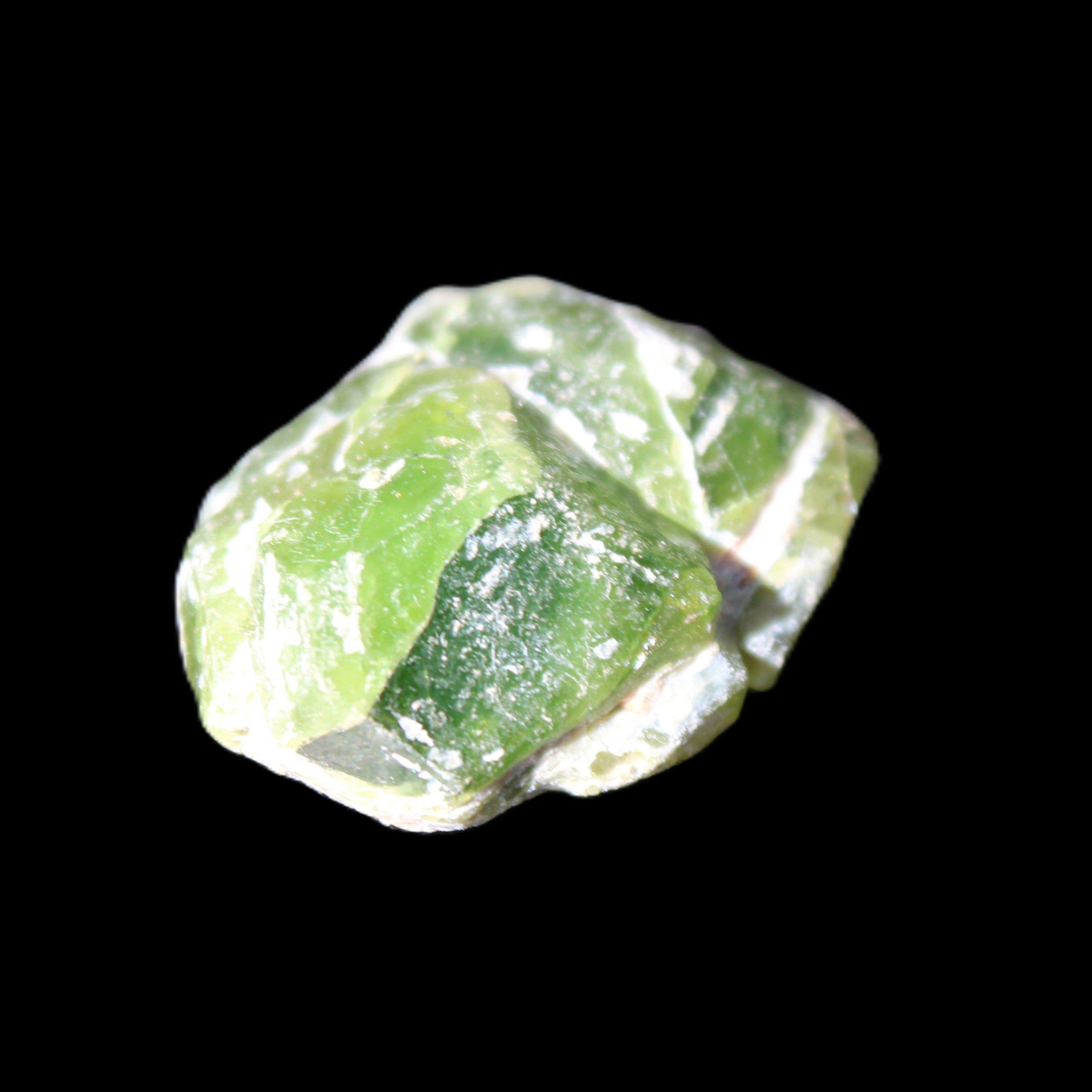 Green Garnet from Pakistan 25*19*9mm crystal 10.0g in sunlight - Rocks and Things Store