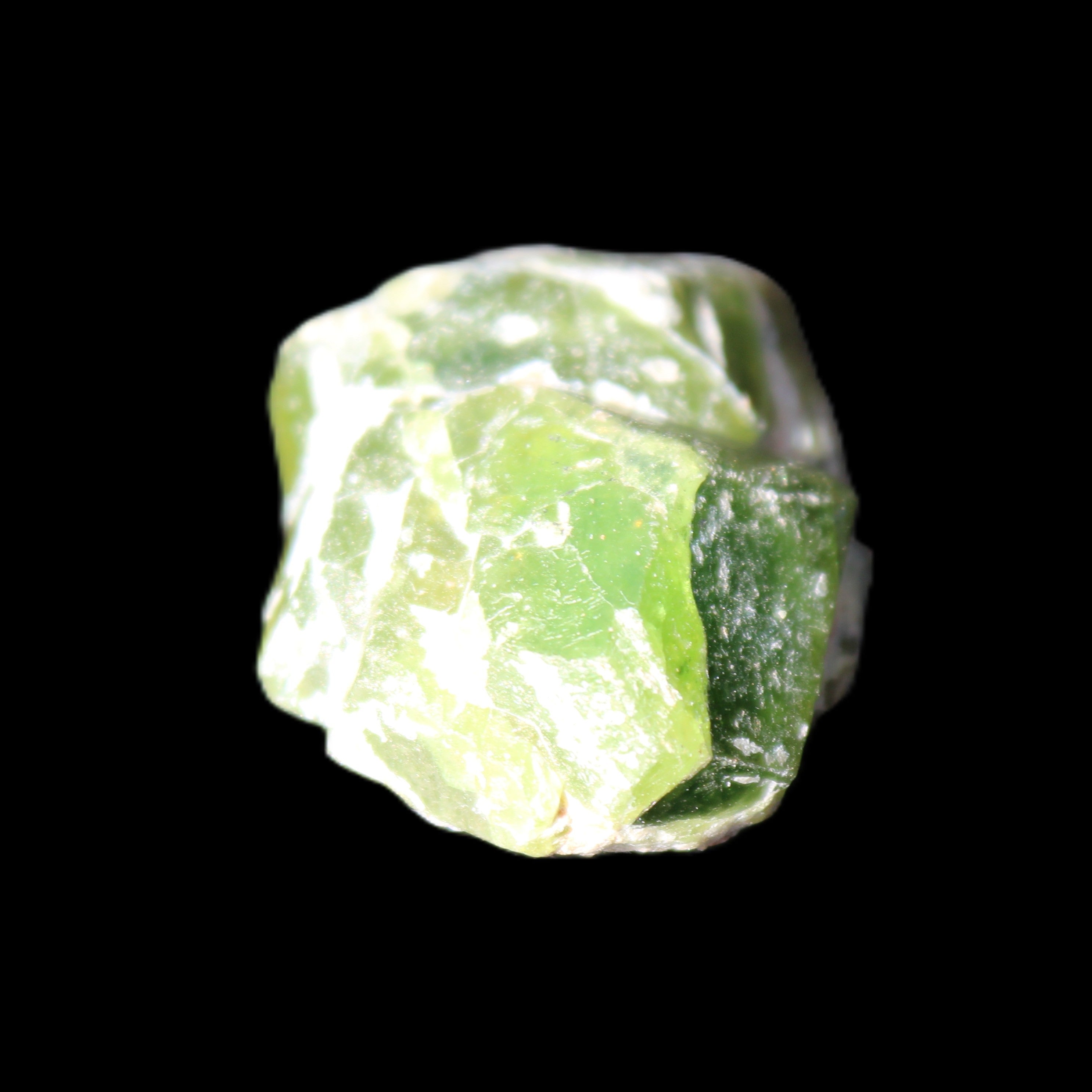 Green Garnet from Pakistan 25*19*9mm crystal 10.0g in sunlight - Rocks and Things Store