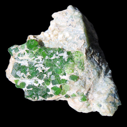Green Garnet from Pakistan crystal cluster 32*40*18mm 20.0g in sunlight - Rocks and Things Store