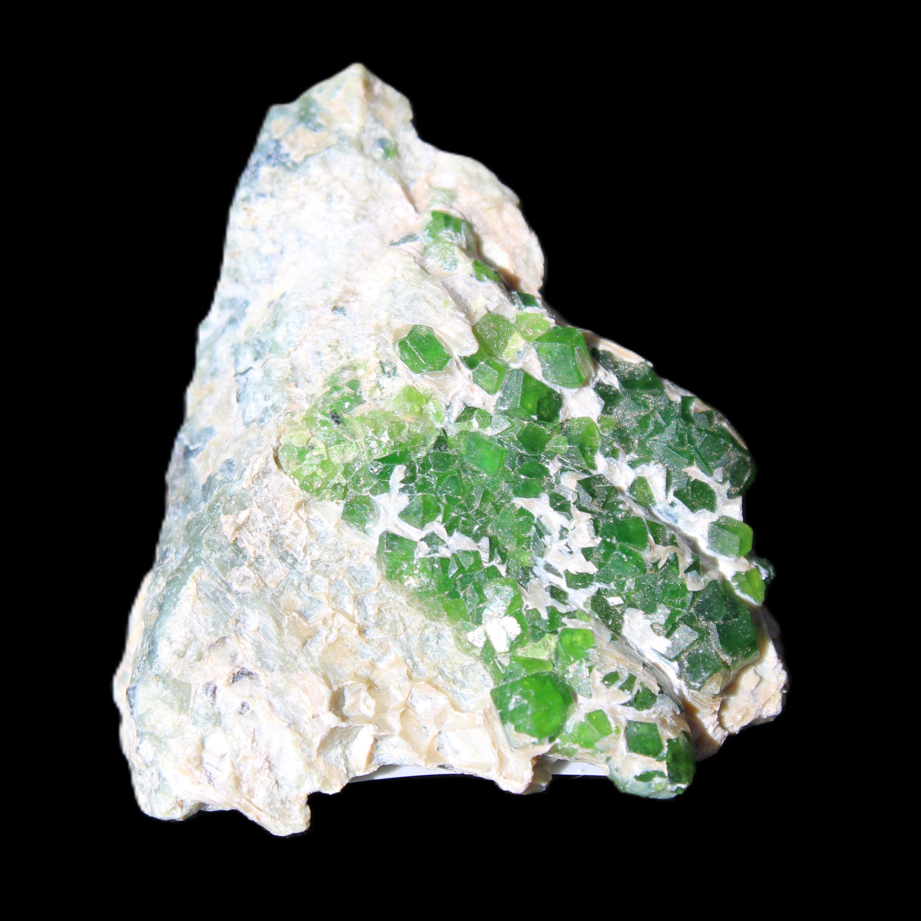 Green Garnet from Pakistan crystal cluster 32*40*18mm 20.0g in sunlight - Rocks and Things Store
