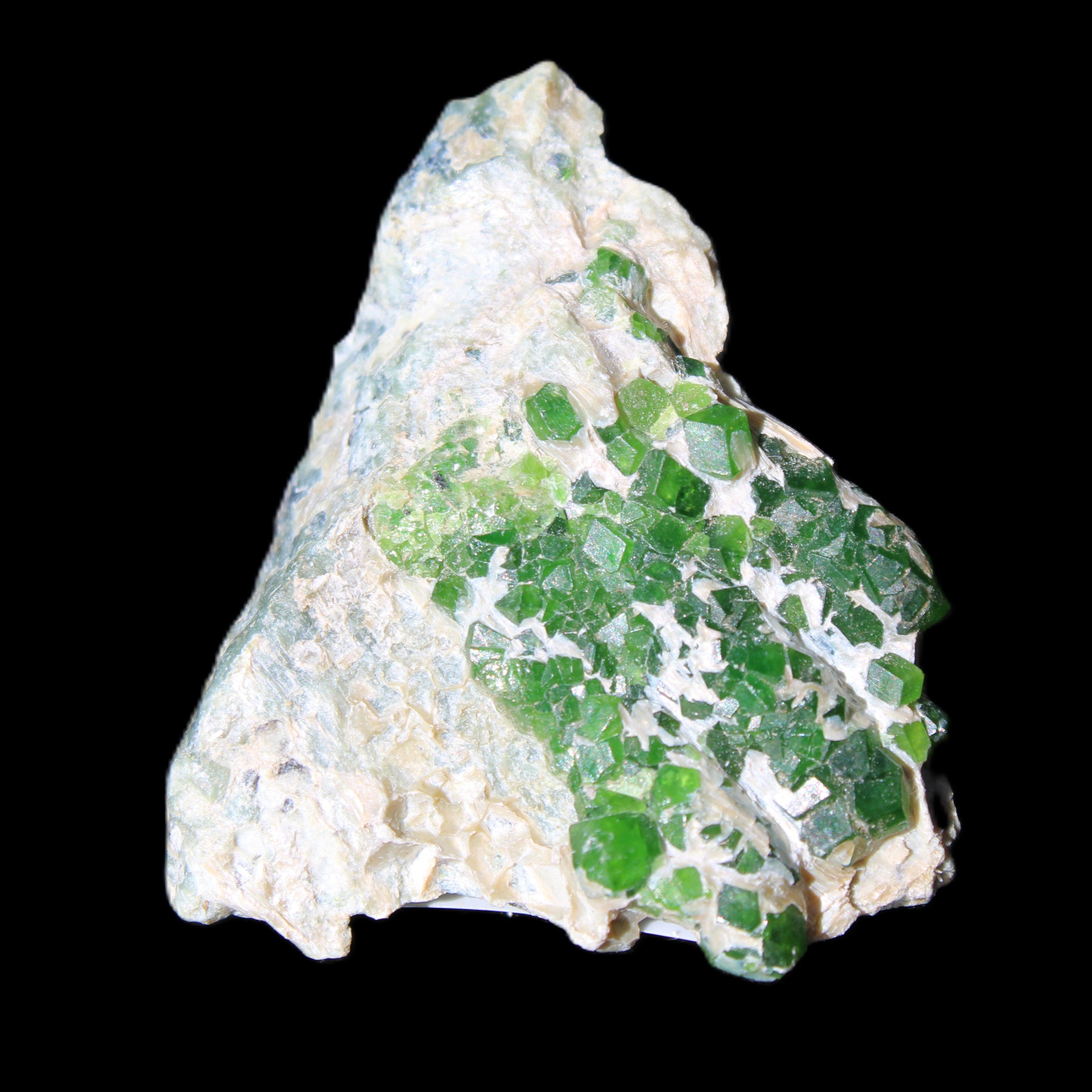 Green Garnet from Pakistan crystal cluster 32*40*18mm 20.0g in sunlight - Rocks and Things Store