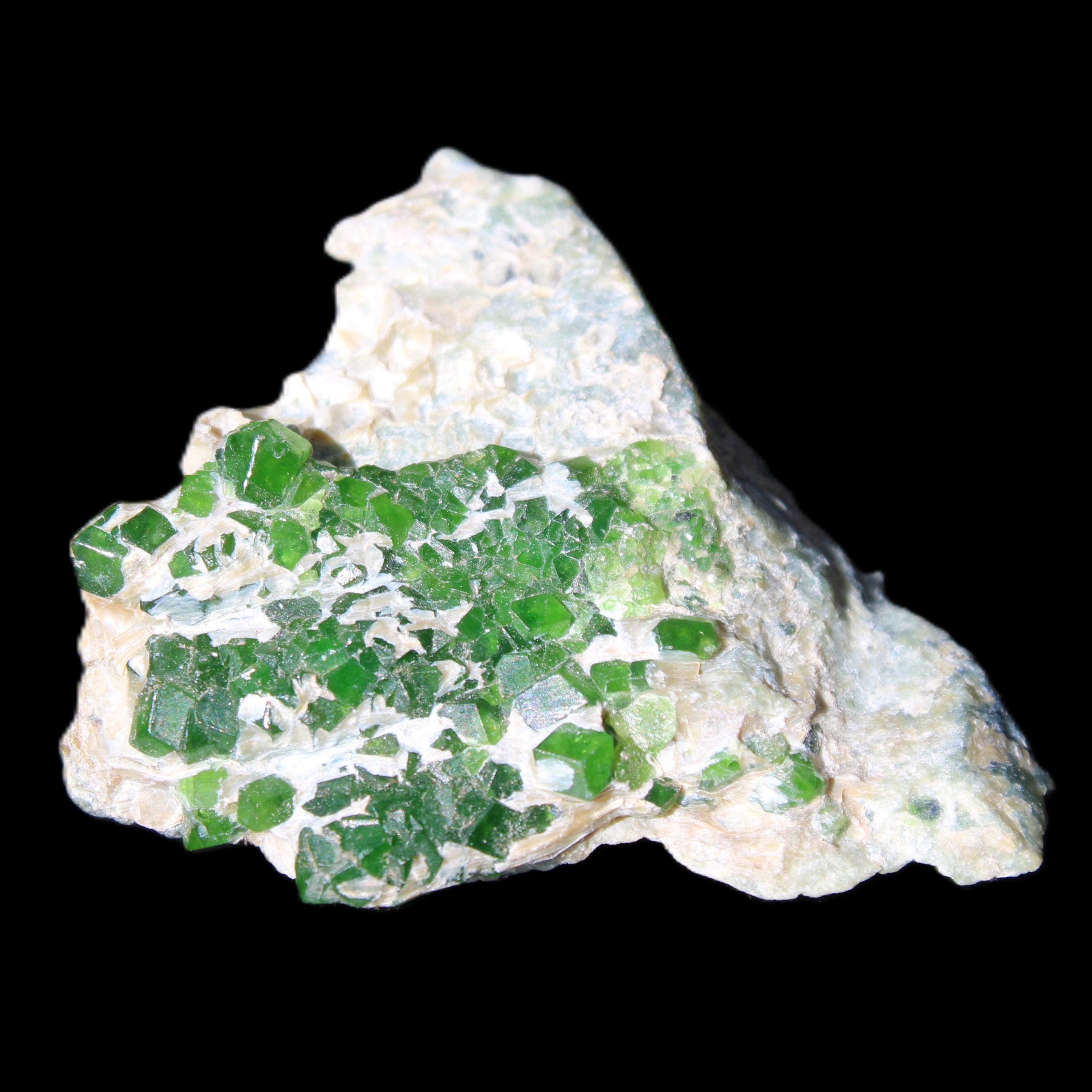 Green Garnet from Pakistan crystal cluster 32*40*18mm 20.0g in sunlight - Rocks and Things Store
