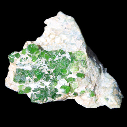 Green Garnet from Pakistan crystal cluster 32*40*18mm 20.0g in sunlight - Rocks and Things Store