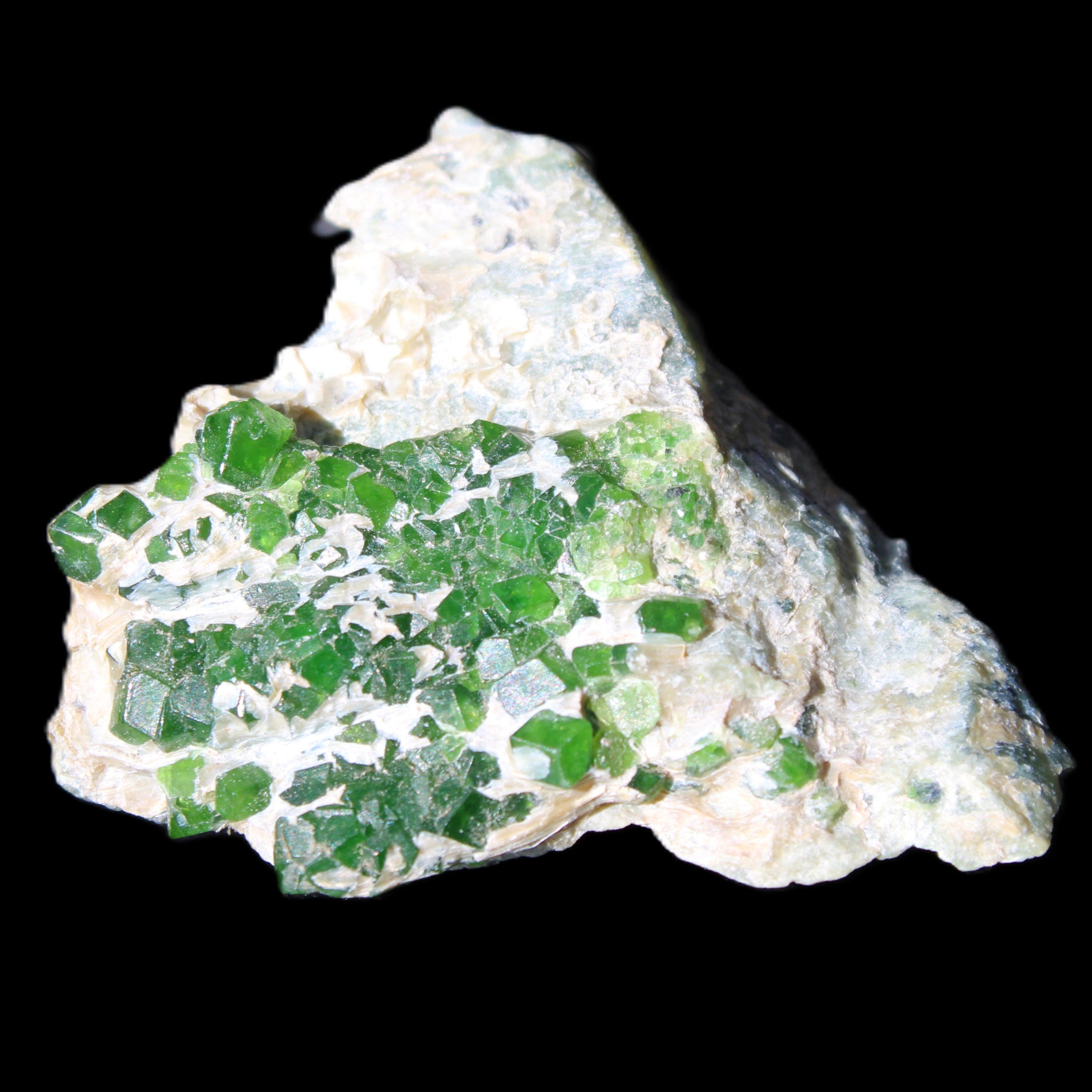 Green Garnet from Pakistan crystal cluster 32*40*18mm 20.0g in sunlight - Rocks and Things Store
