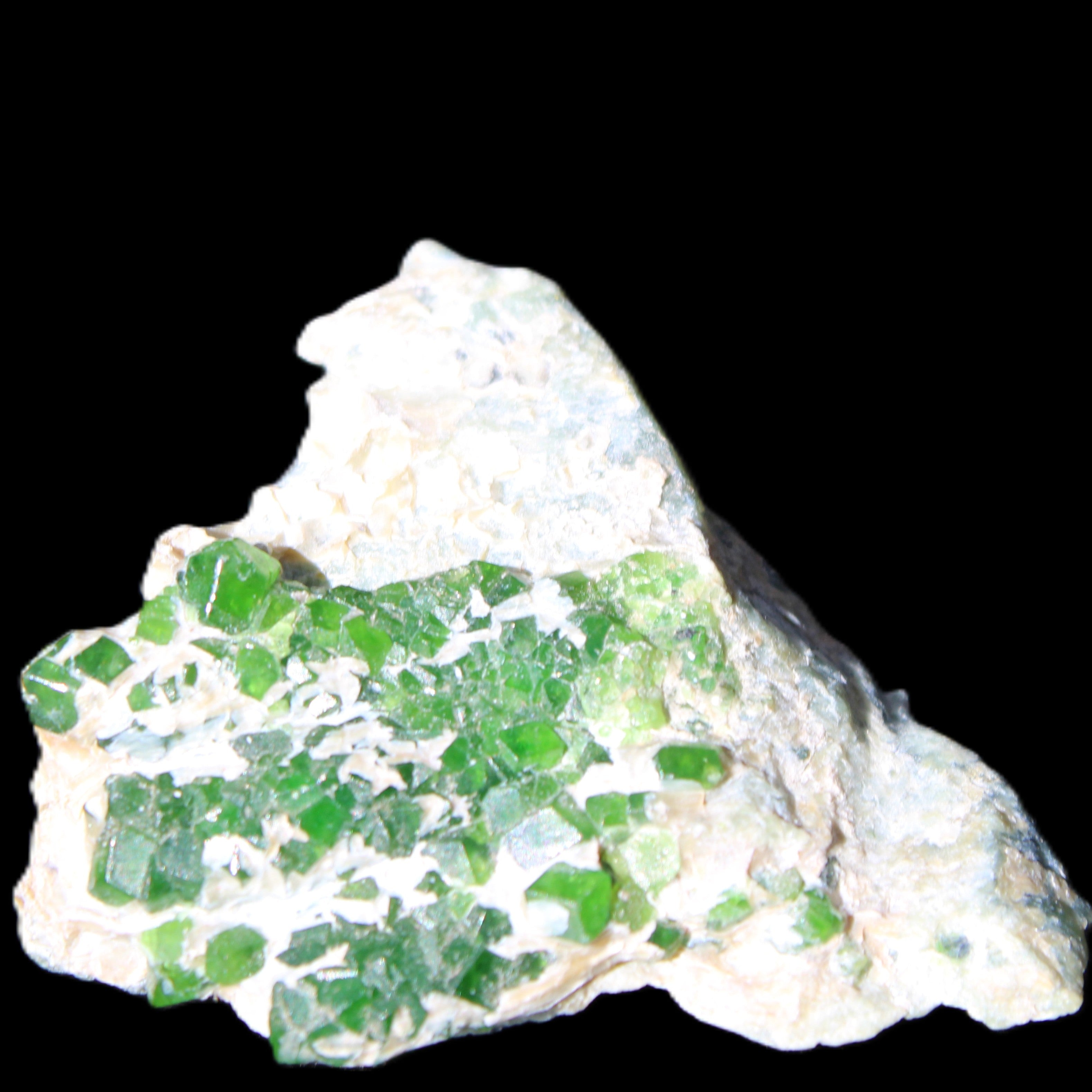 Green Garnet from Pakistan crystal cluster 32*40*18mm 20.0g in sunlight - Rocks and Things Store