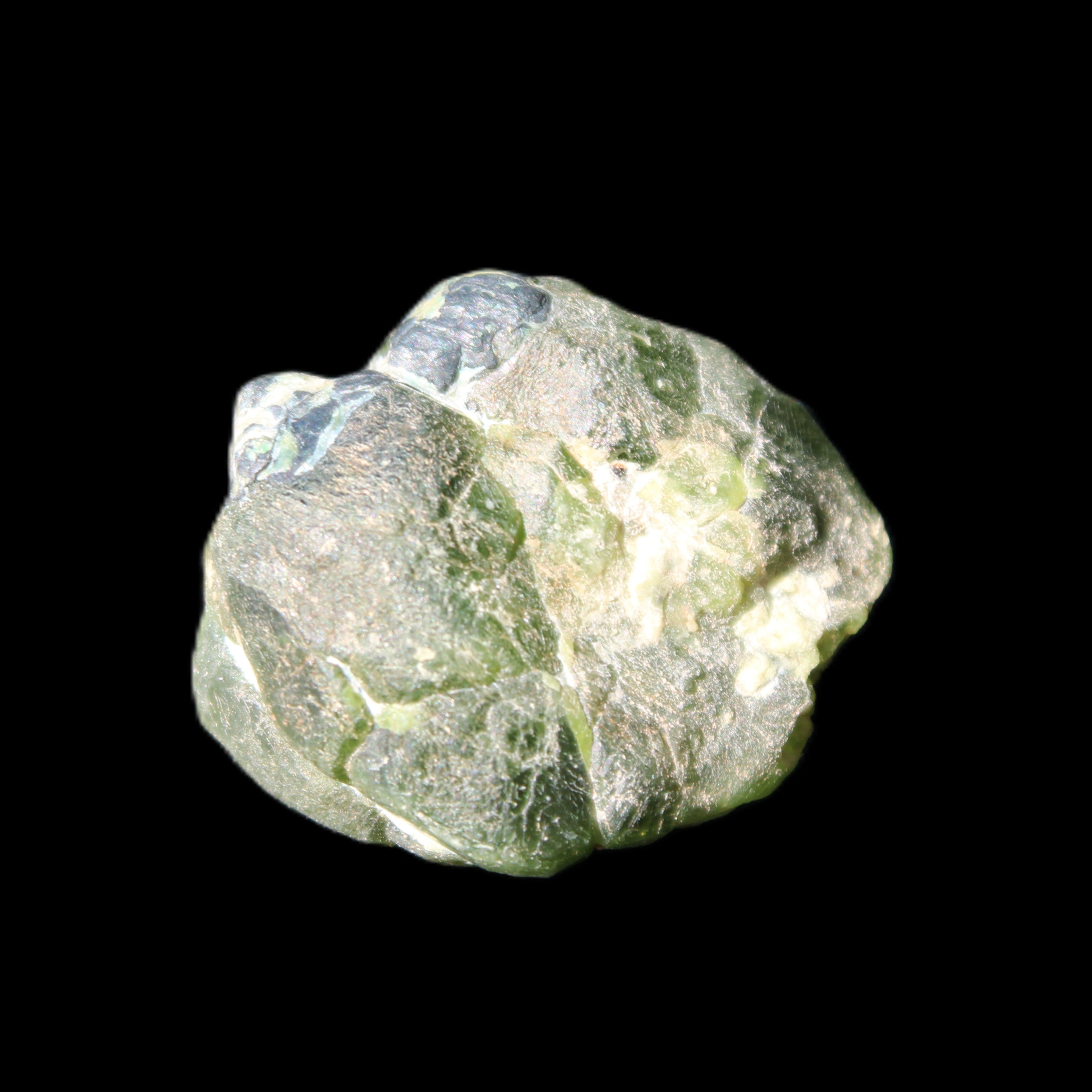 Green Garnet from Pakistan crystal 26*10mm 15.2g in sunlight - Rocks and Things Store