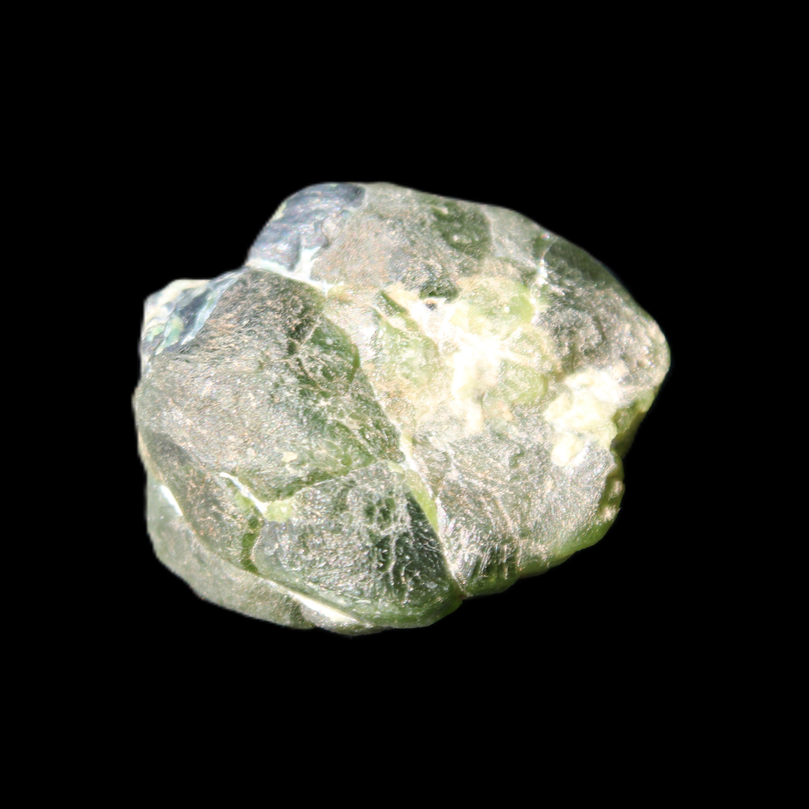 Green Garnet from Pakistan crystal 26*10mm 15.2g in sunlight - Rocks and Things Store