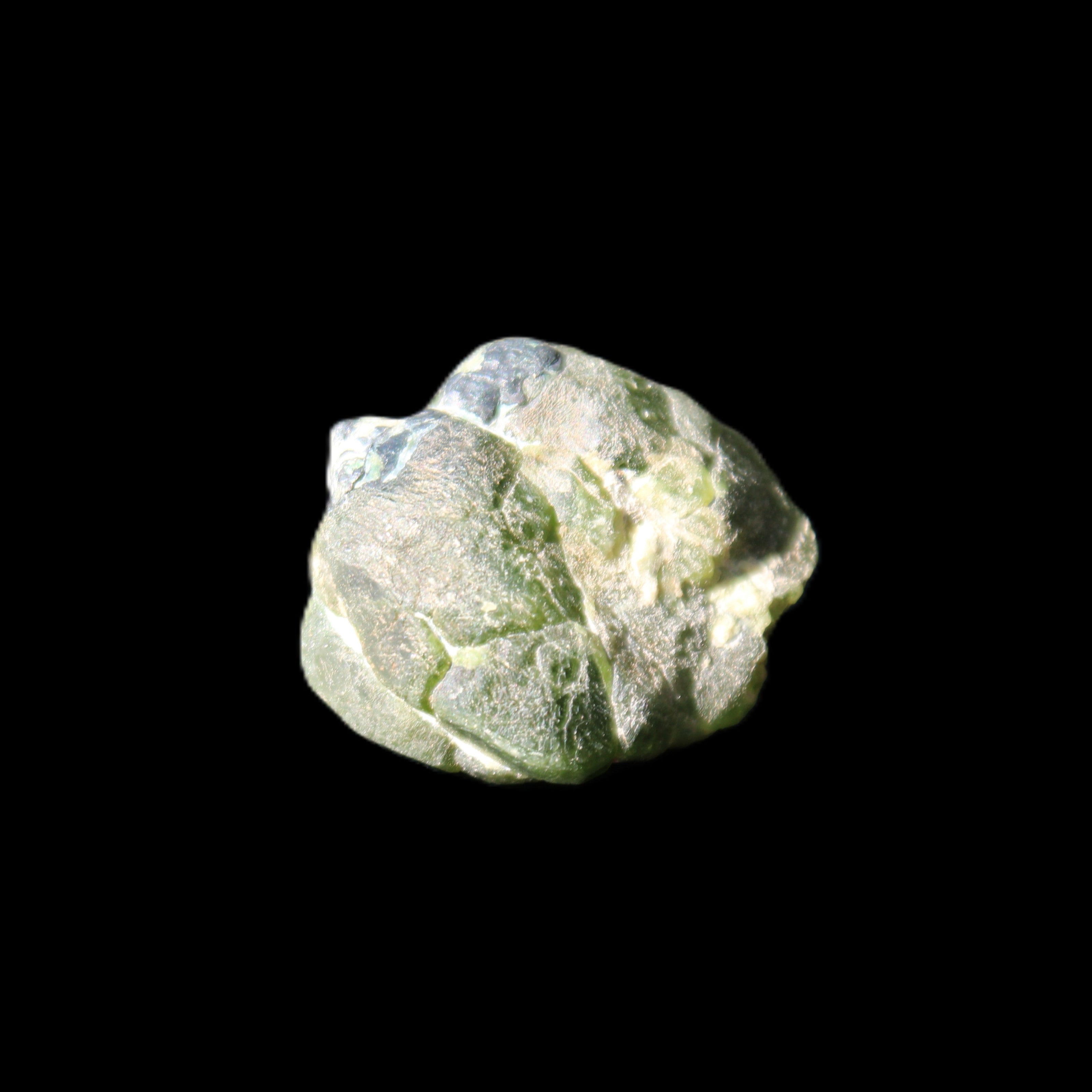 Green Garnet from Pakistan crystal 26*10mm 15.2g in sunlight - Rocks and Things Store