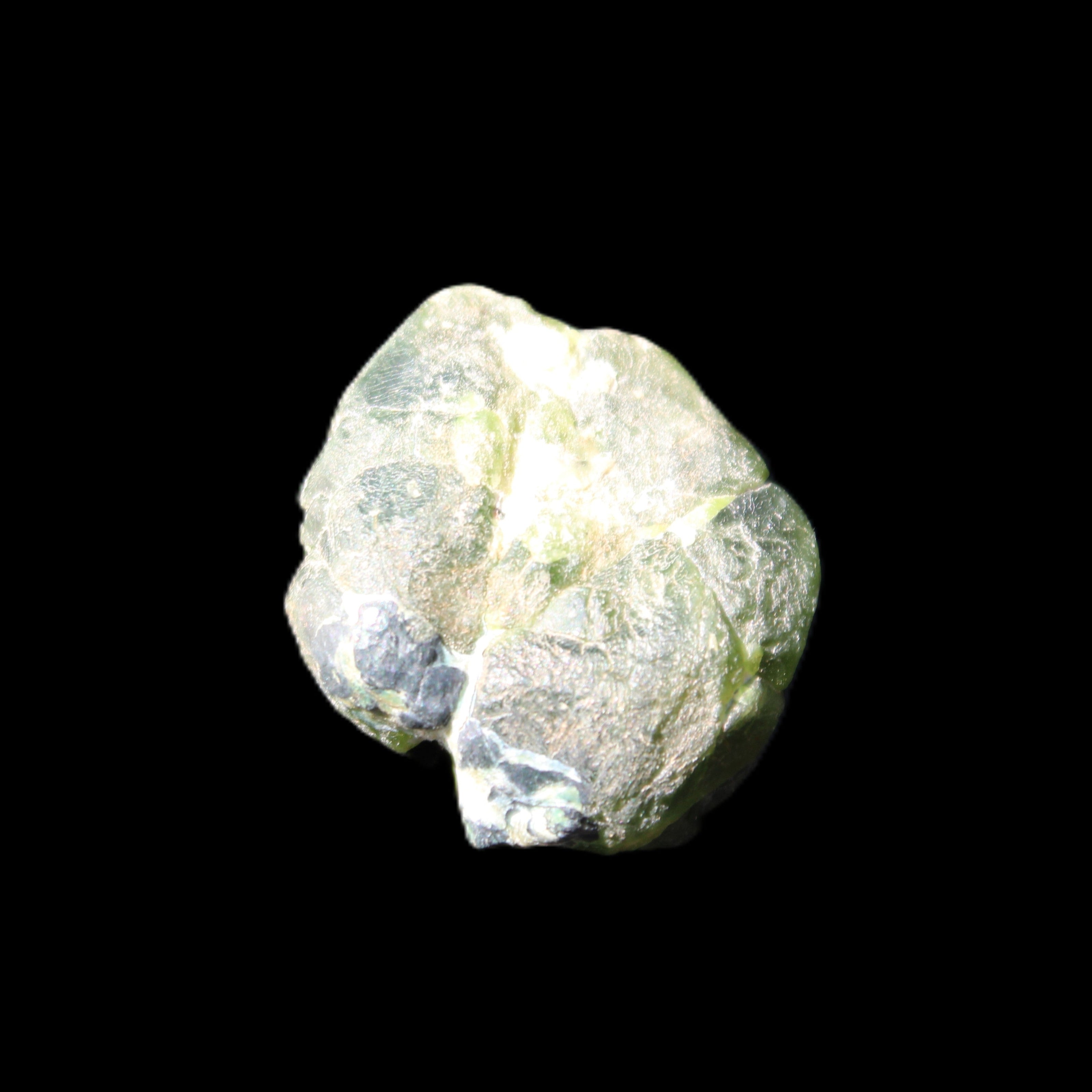 Green Garnet from Pakistan crystal 26*10mm 15.2g in sunlight - Rocks and Things Store