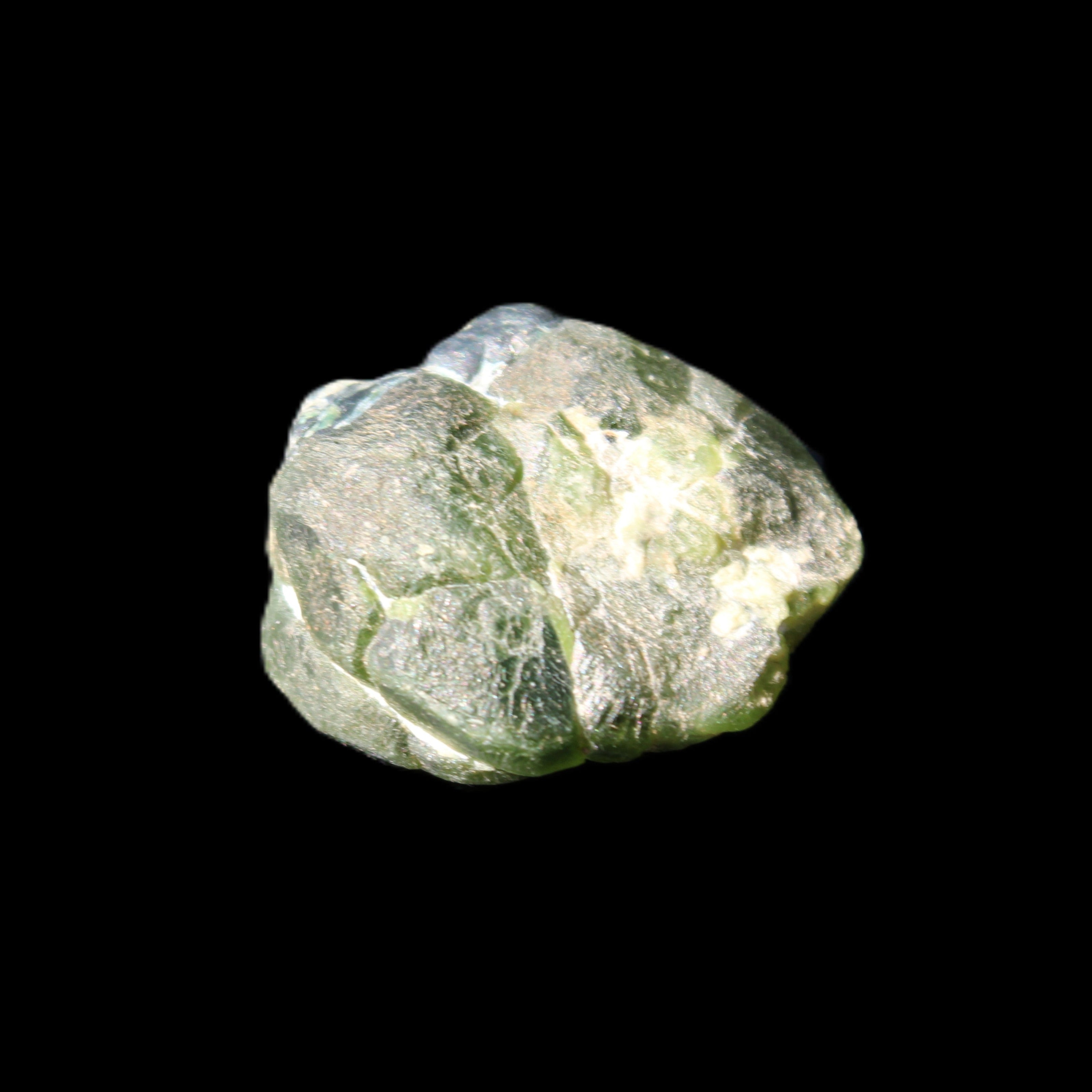 Green Garnet from Pakistan crystal 26*10mm 15.2g in sunlight - Rocks and Things Store