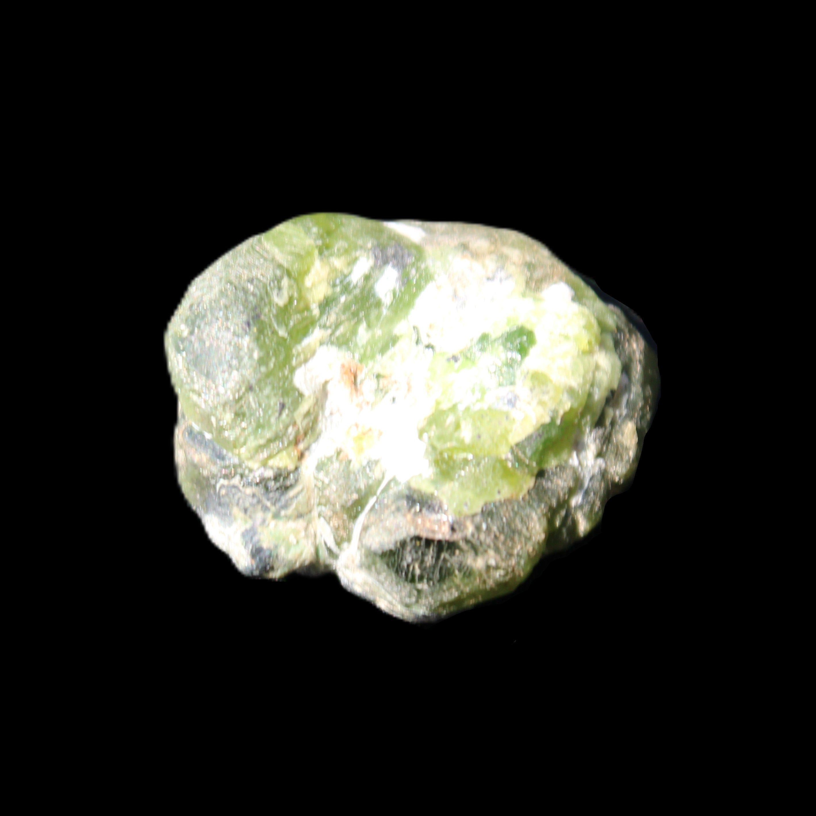 Green Garnet from Pakistan crystal 26*10mm 15.2g in sunlight - Rocks and Things Store