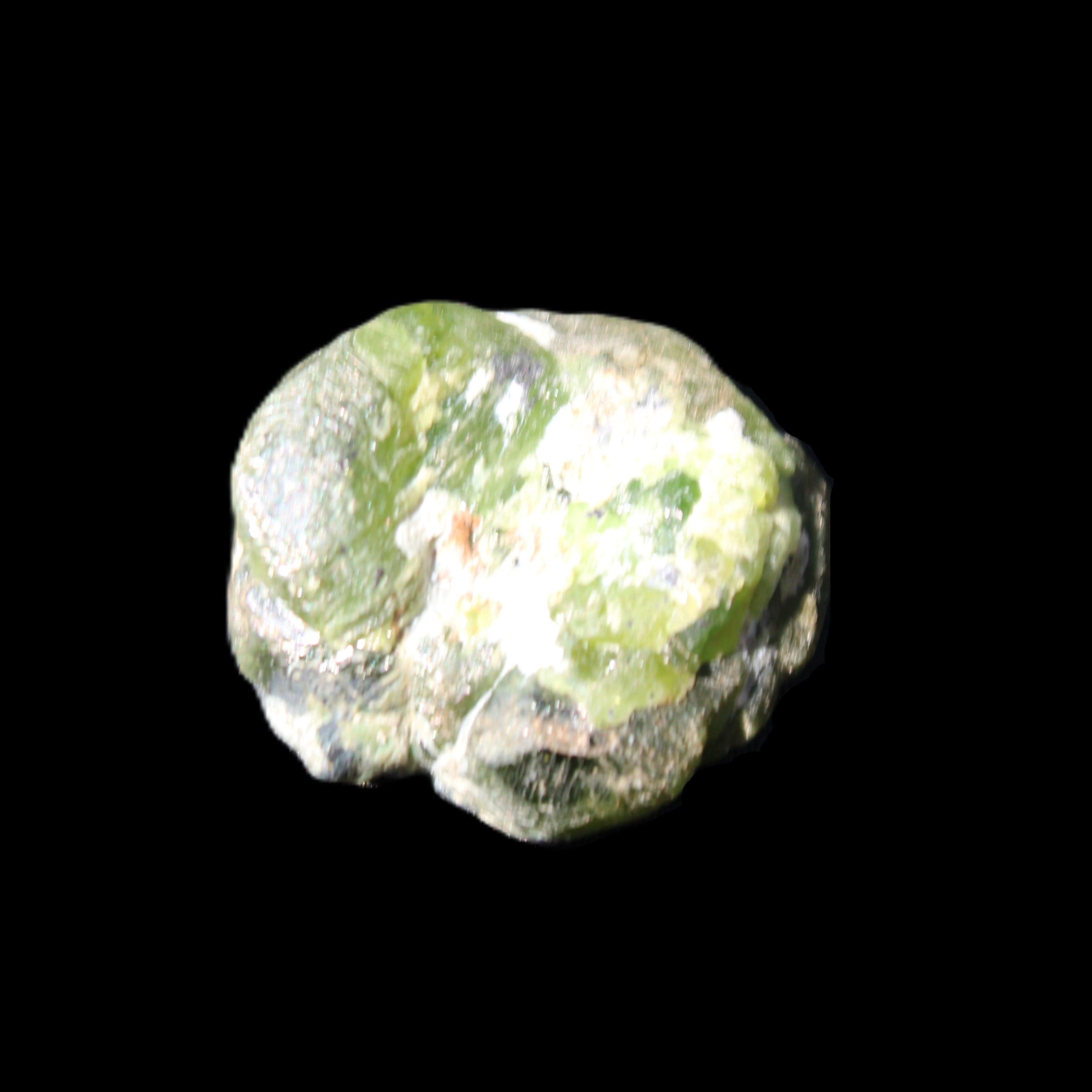 Green Garnet from Pakistan crystal 26*10mm 15.2g in sunlight - Rocks and Things Store