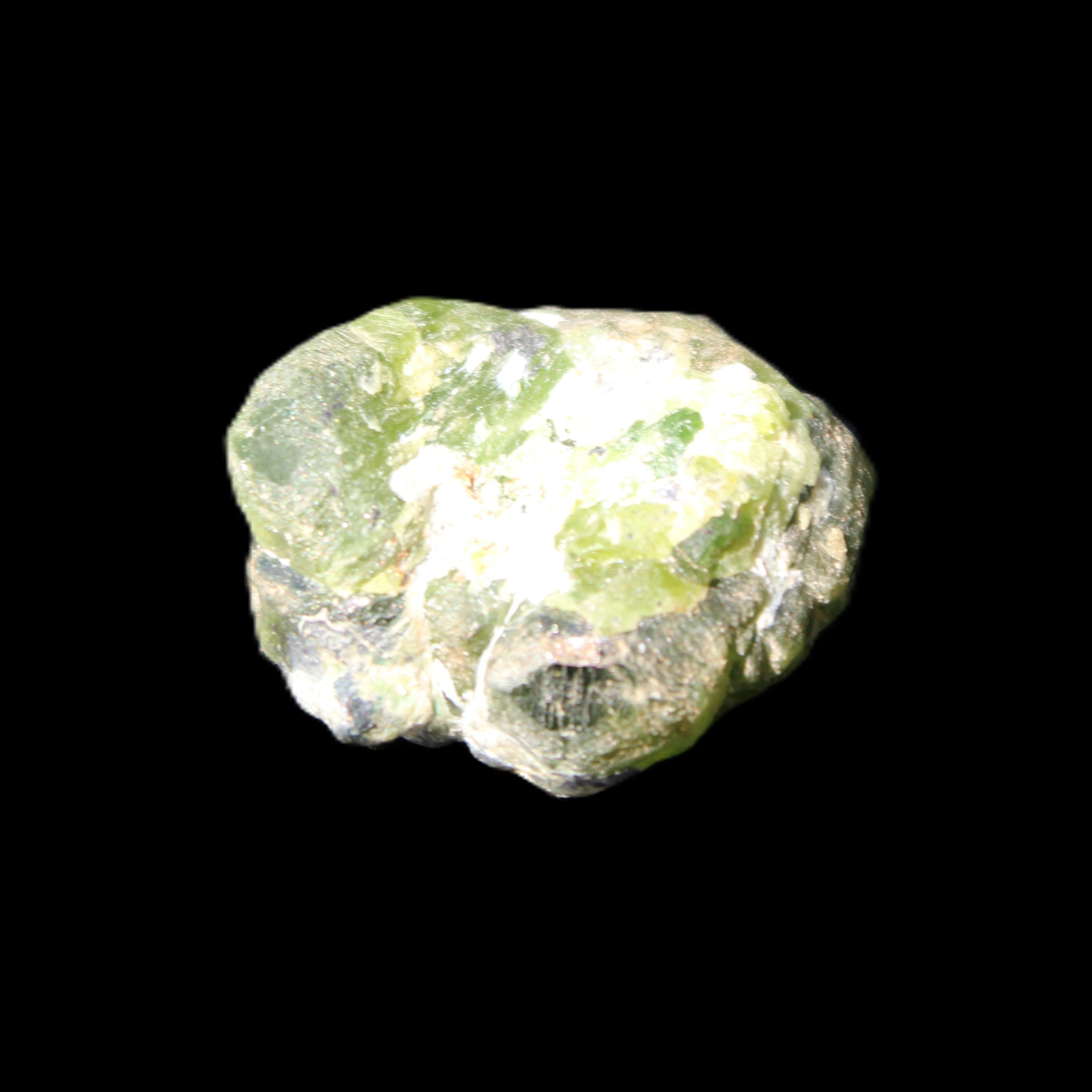 Green Garnet from Pakistan crystal 26*10mm 15.2g in sunlight - Rocks and Things Store