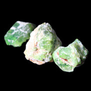 Green Garnet from Pakistan 3 crystals 20/15mm 12.6g in sunlight - Rocks and Things Store