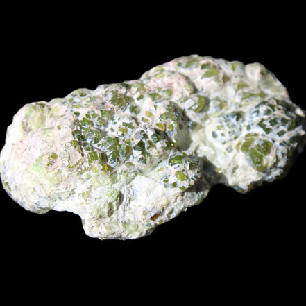 Green Garnet from Pakistan crystal cluster 67*35*25mm 89g in sunlight - Rocks and Things Store