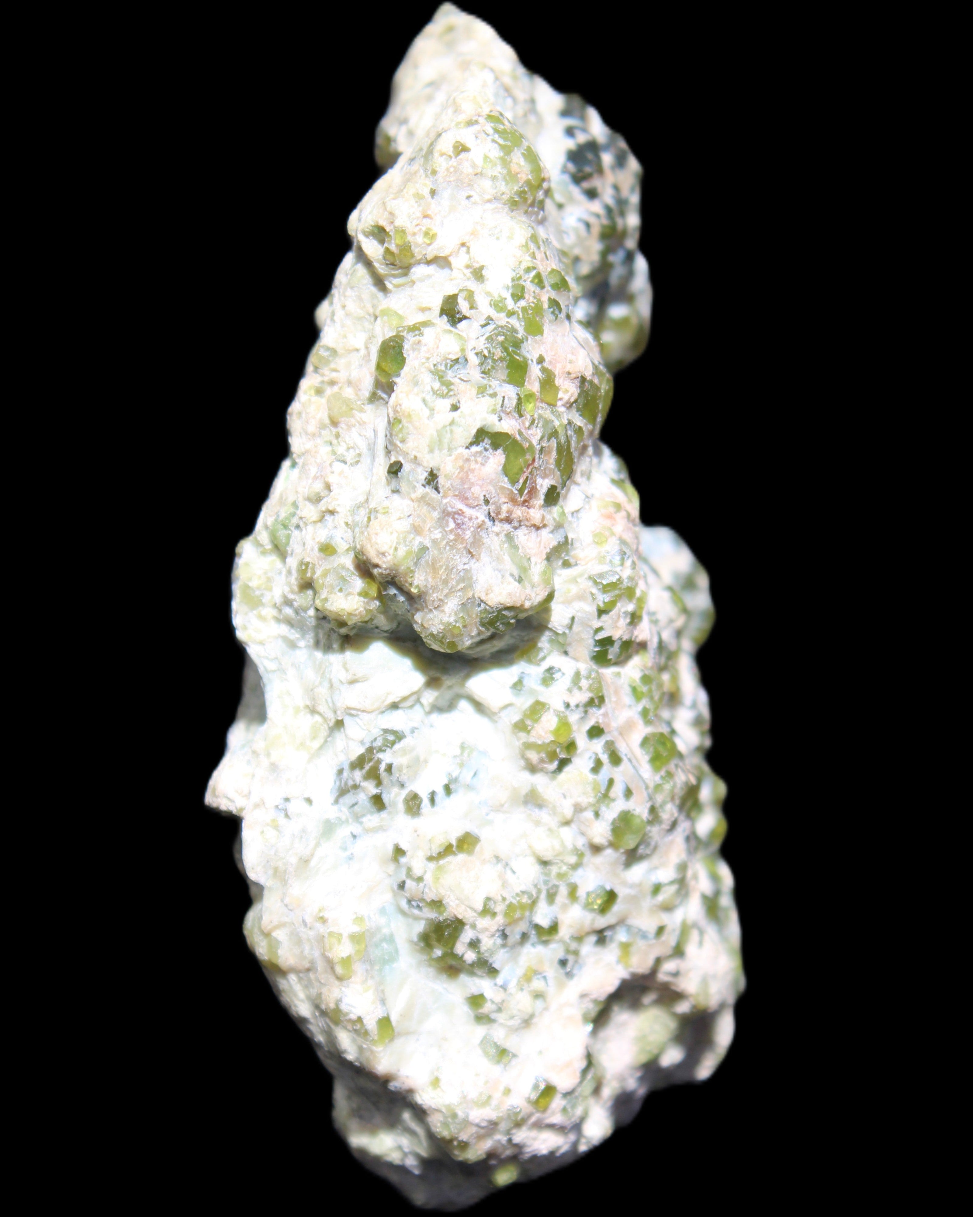 Green Garnet from Pakistan crystal cluster 67*35*25mm 89g in sunlight - Rocks and Things Store