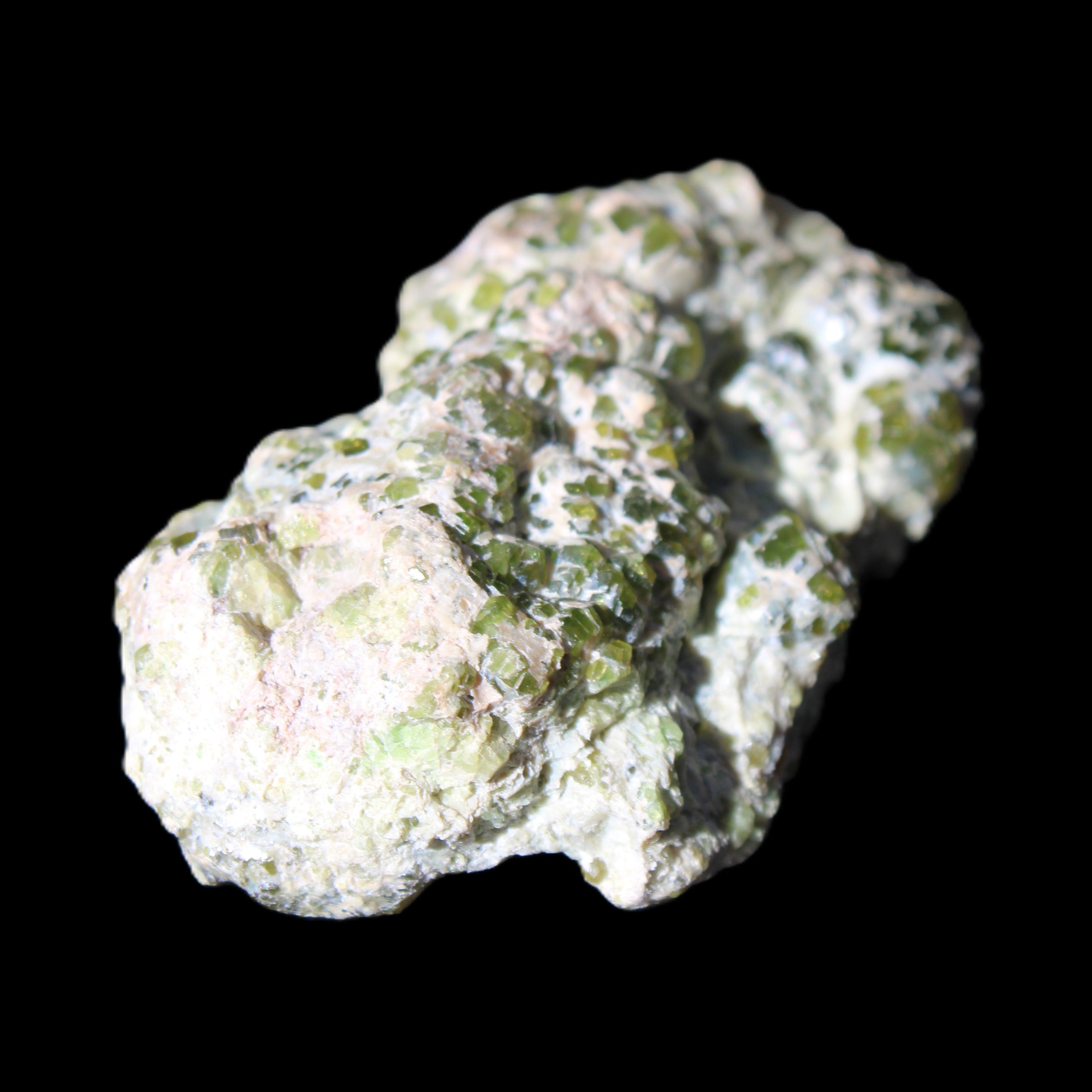 Green Garnet from Pakistan crystal cluster 67*35*25mm 89g in sunlight - Rocks and Things Store